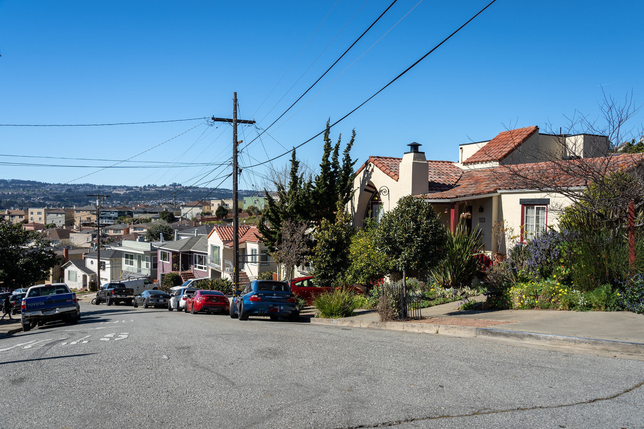 Spanish inspired houses in South San Francisco.