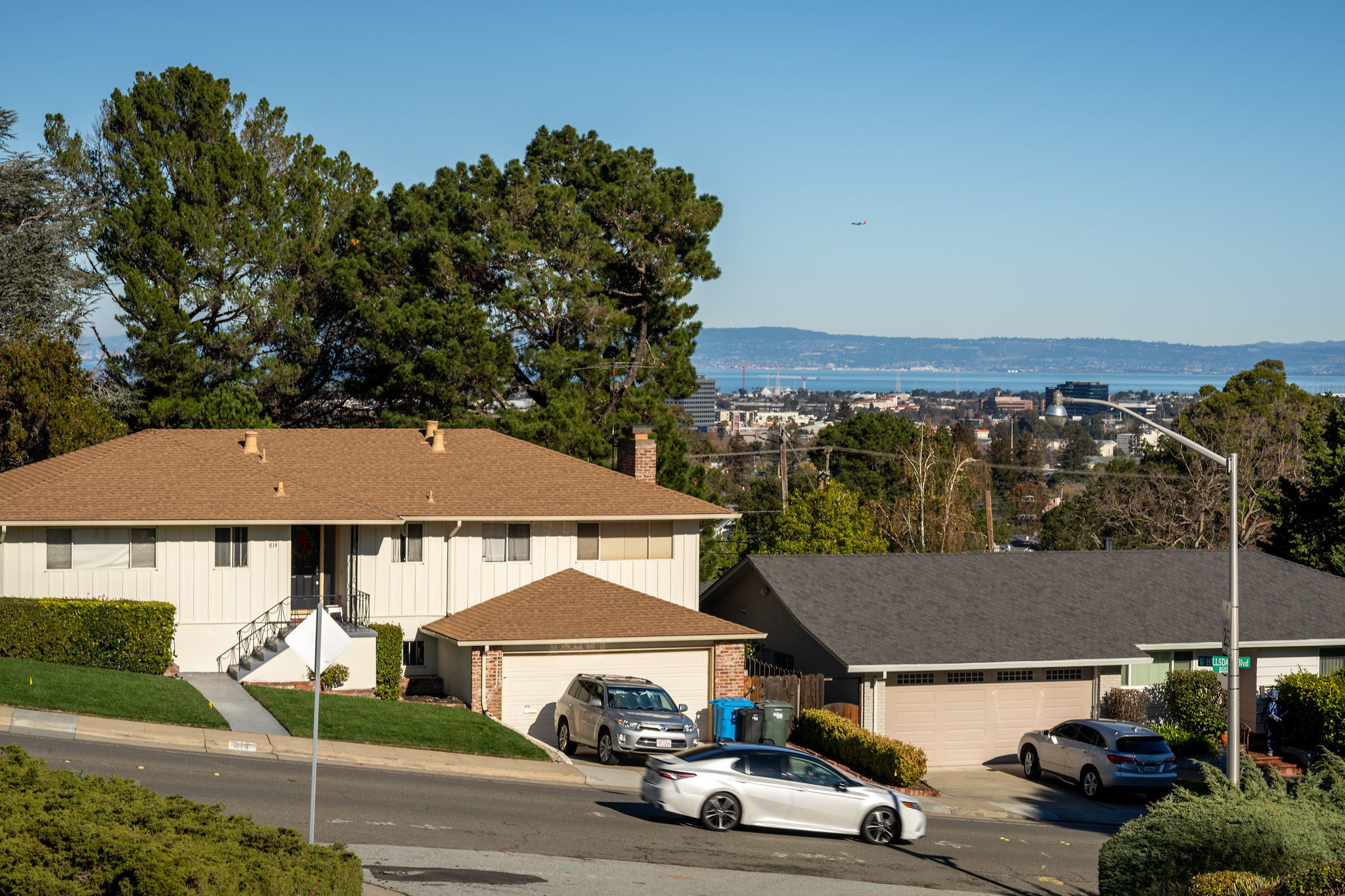 Brown roof home in San Mateo.