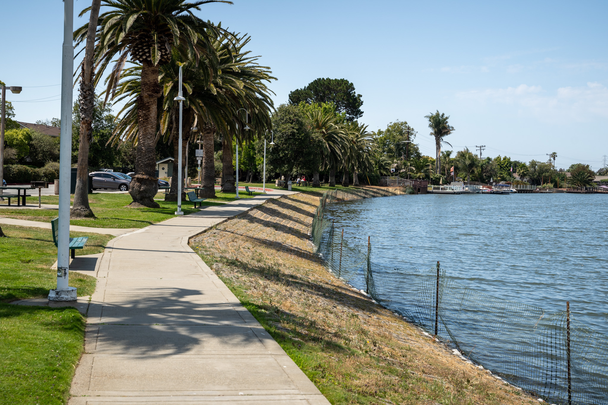 Waterfront view  in the Parkside area in San Mateo