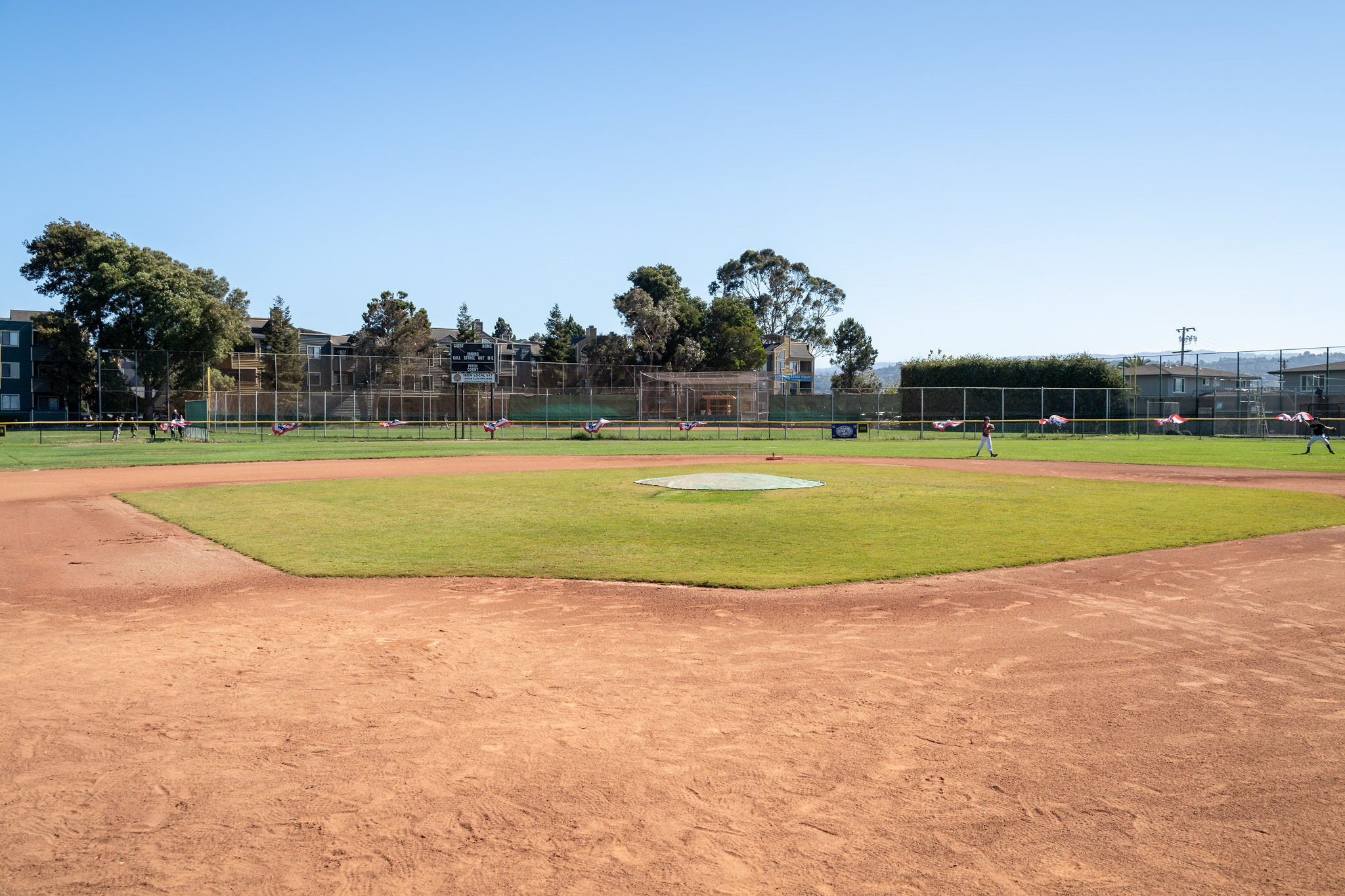 Baseball diamond field in San Mateo.