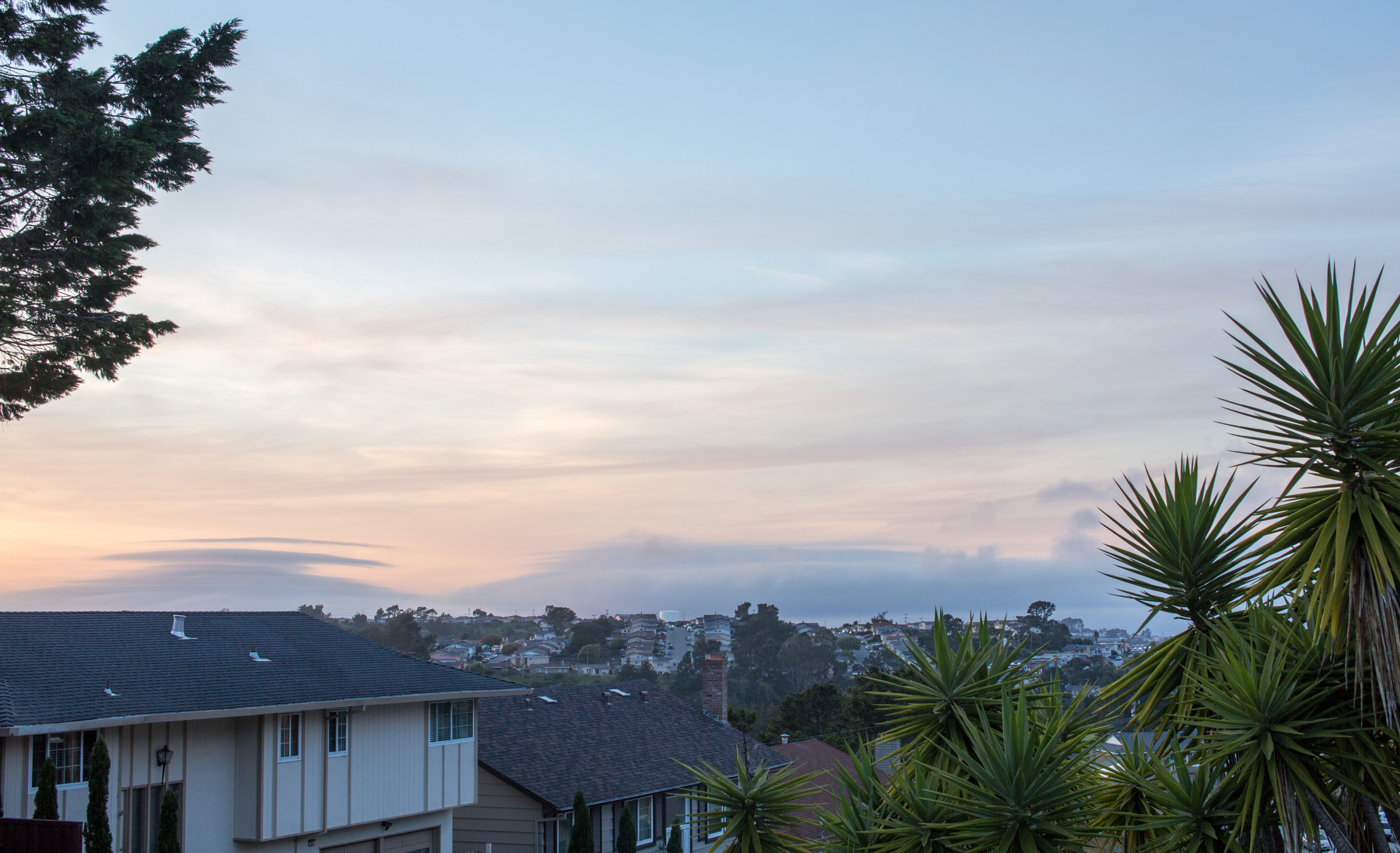 A sunset view of San Bruno