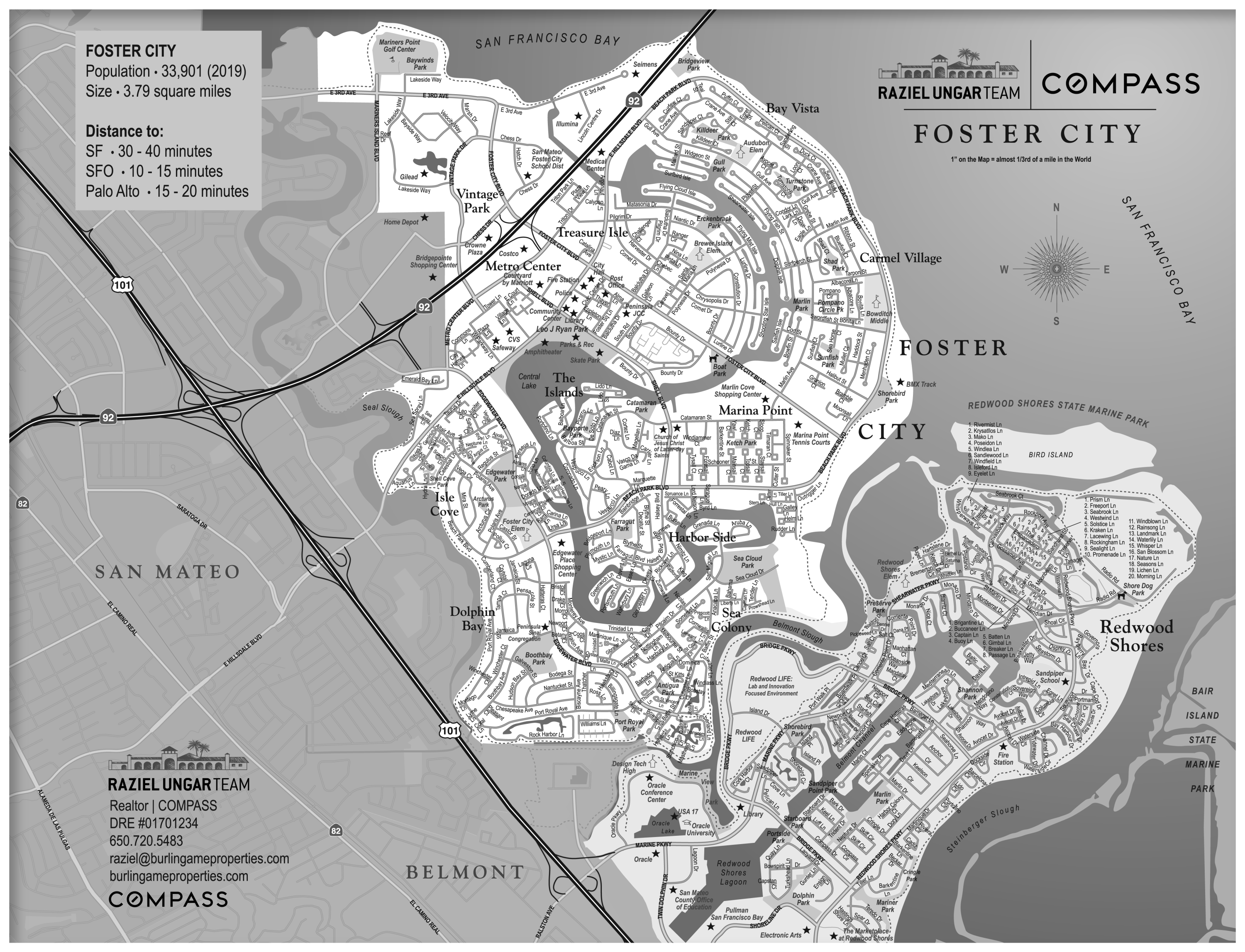 Foster City cartographic map