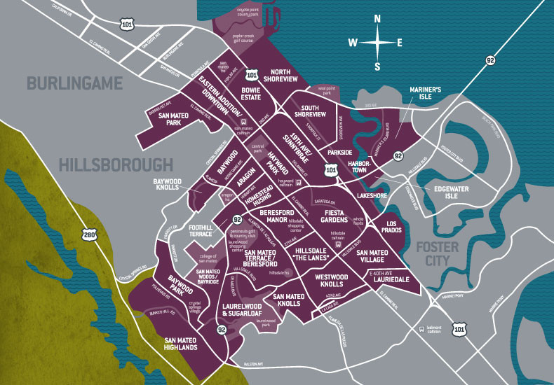 San Mateo Area Map