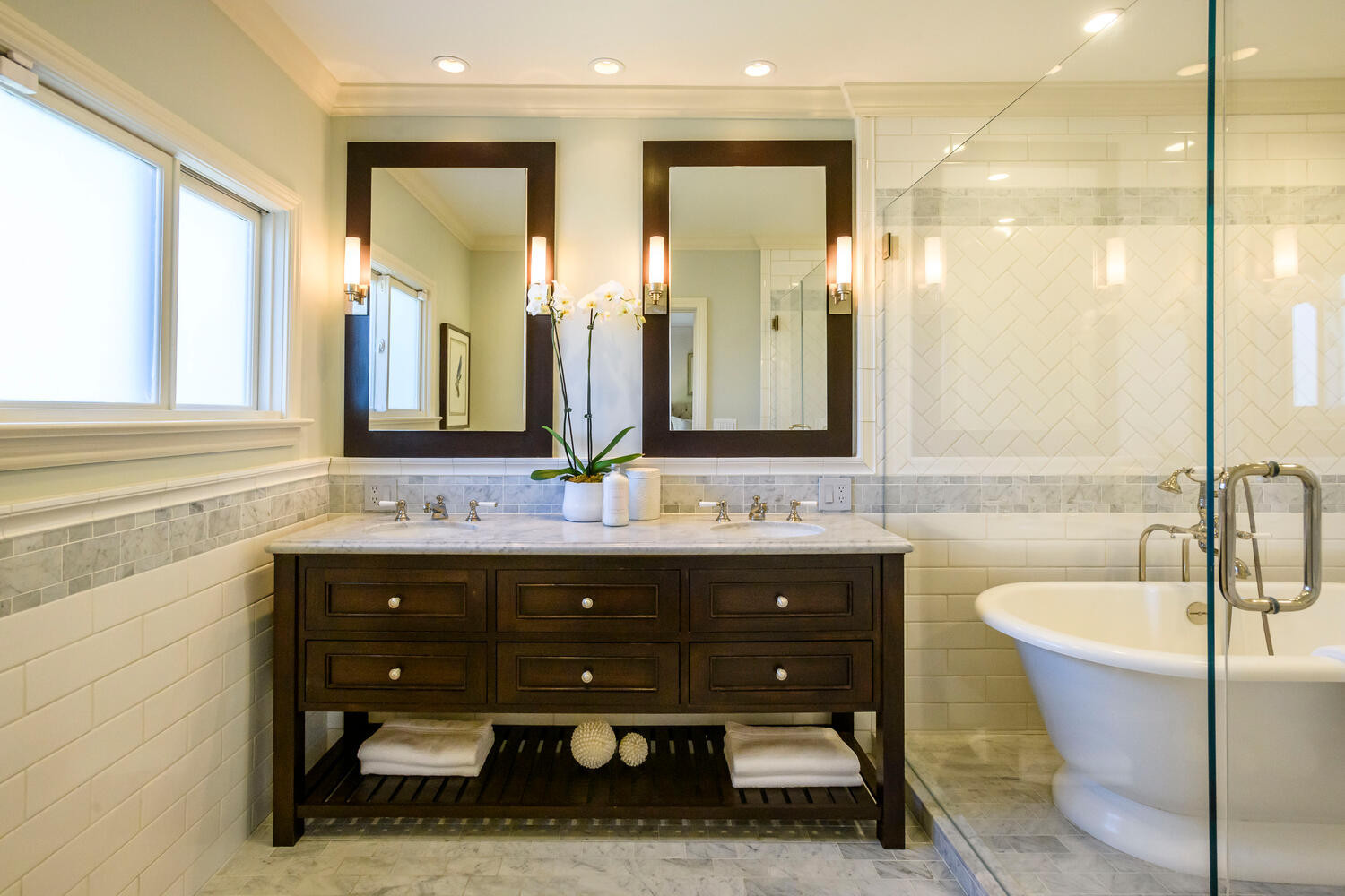 1401 Vancouver Ave Double Vanity in the Easton Addition Area in Burlingame.