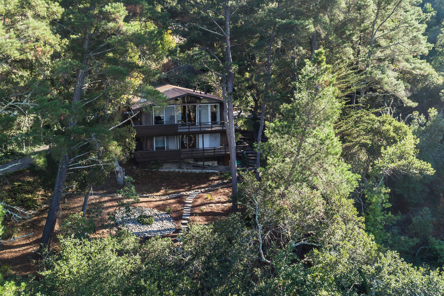 141 Glen Aulin Home nestled among the trees in Burlingame Hills Neighborhood in Burlingame.