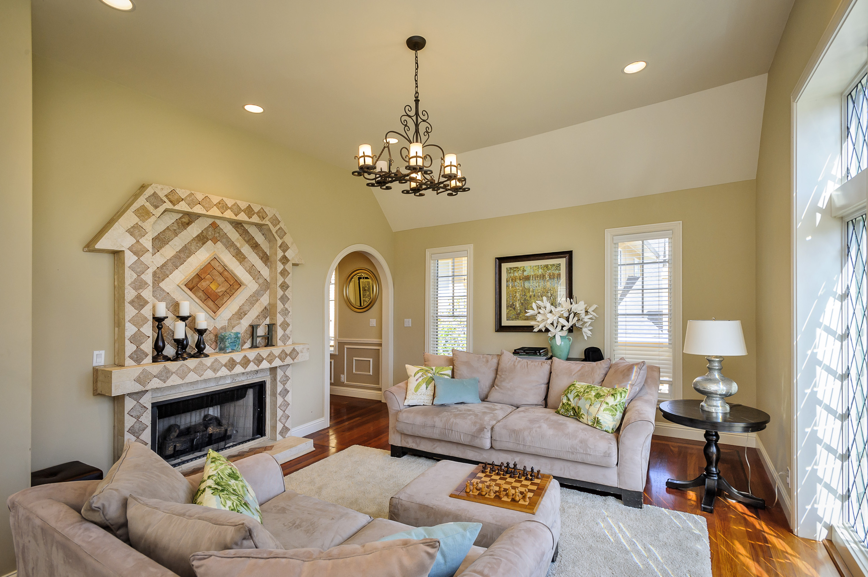 1465 Drake Avenue Living Room Chandelier in Easton Addition Neighborhood in Burlingame.