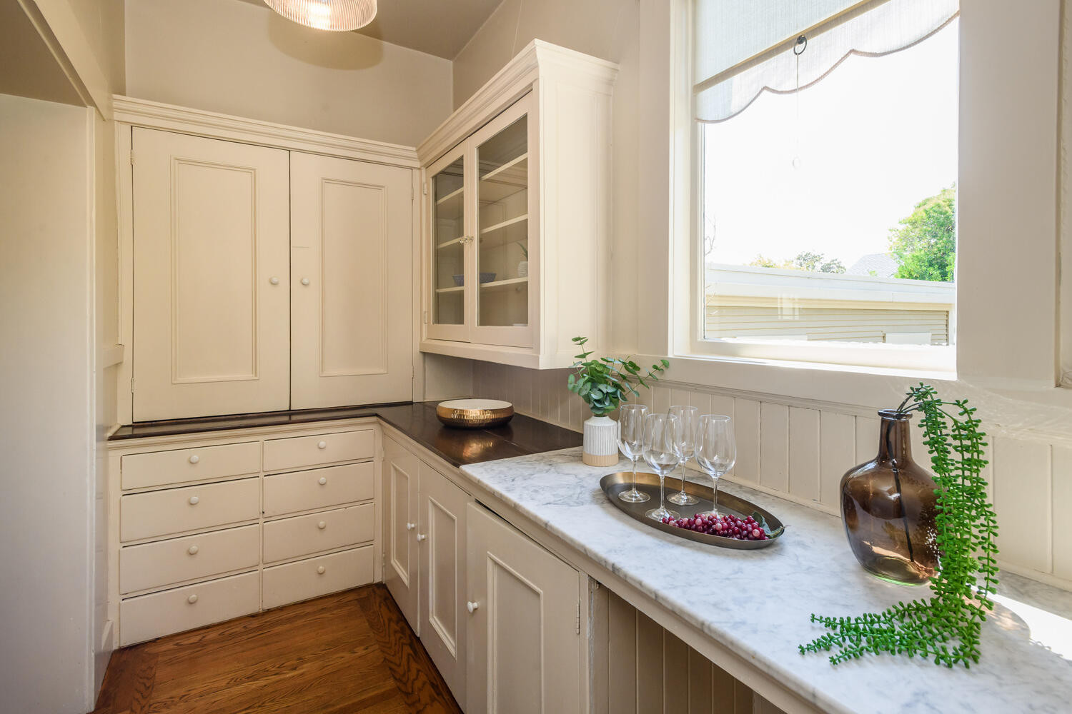 White cabinetry in Lyon Hoag area in Burlingame.