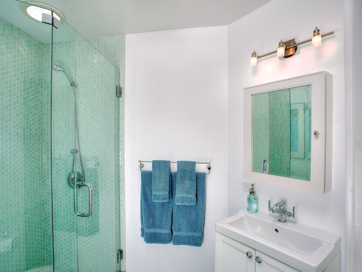 240 Arbor Lane Glass Enclosed Shower in Park Western Subdivision/Hillsdale Neighborhoods in San Mateo.